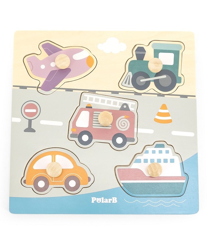 Flat Puzzle - 5pcs  - Transport 