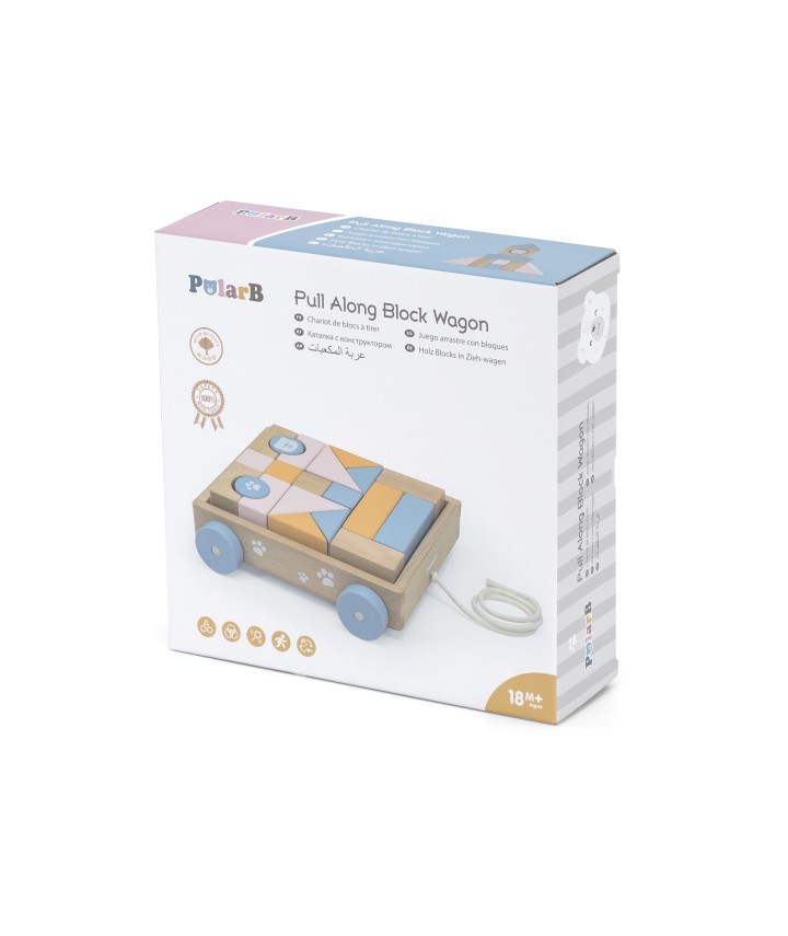 Pull Along Wagon with Blocks - PolarB