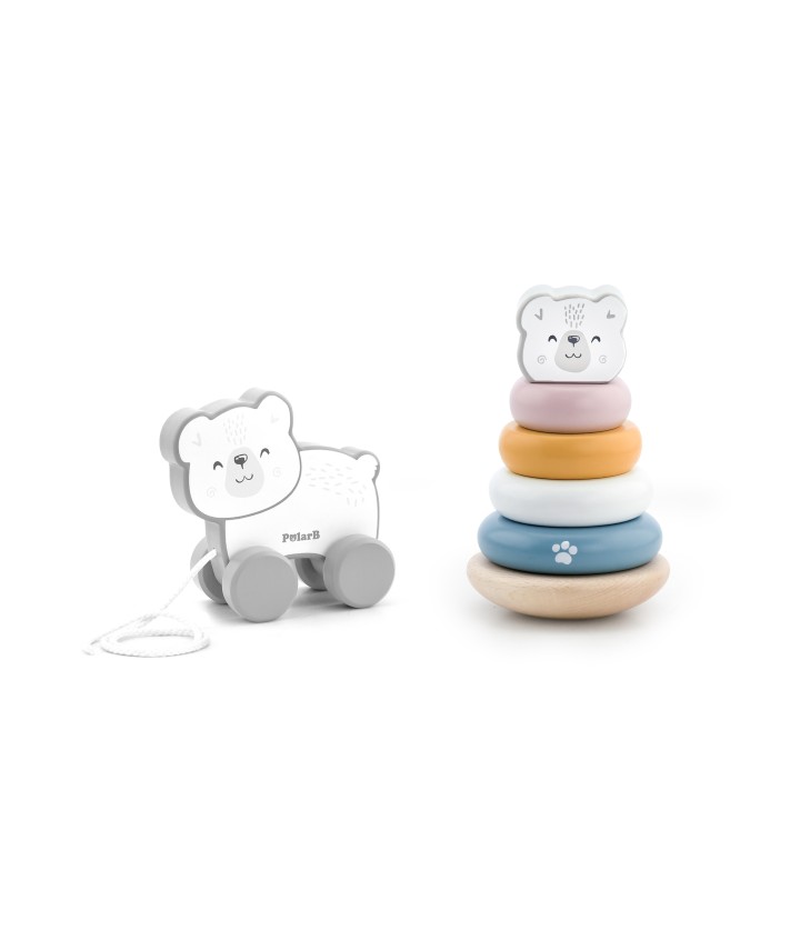 Pull-Along and Stacking Set - Polar Bear - PolarB