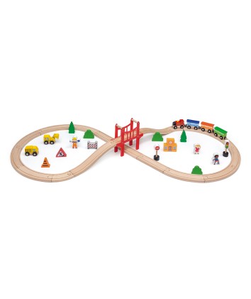 Wooden Train Set 39pcs