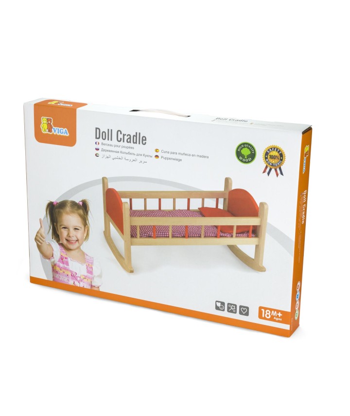 Wooden Doll Cradle