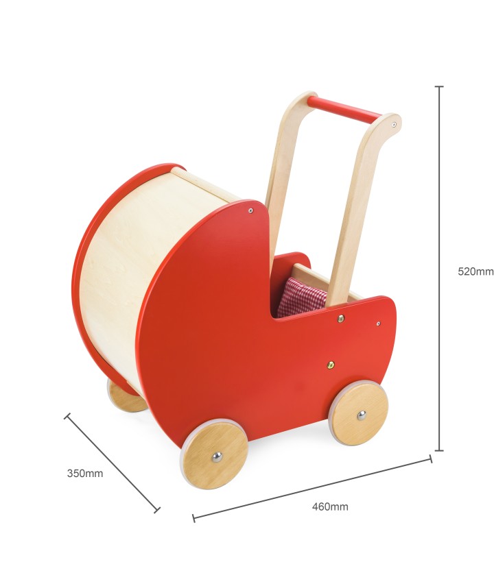 Wooden Doll Pram