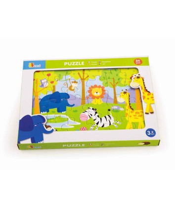 24 Piece Safari Animal Puzzle