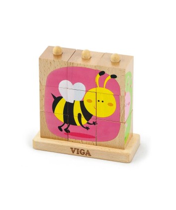 4 in 1 Stacking 9 Piece Insect Puzzle 