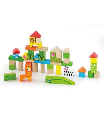 50 Piece Building Blocks - Zoo