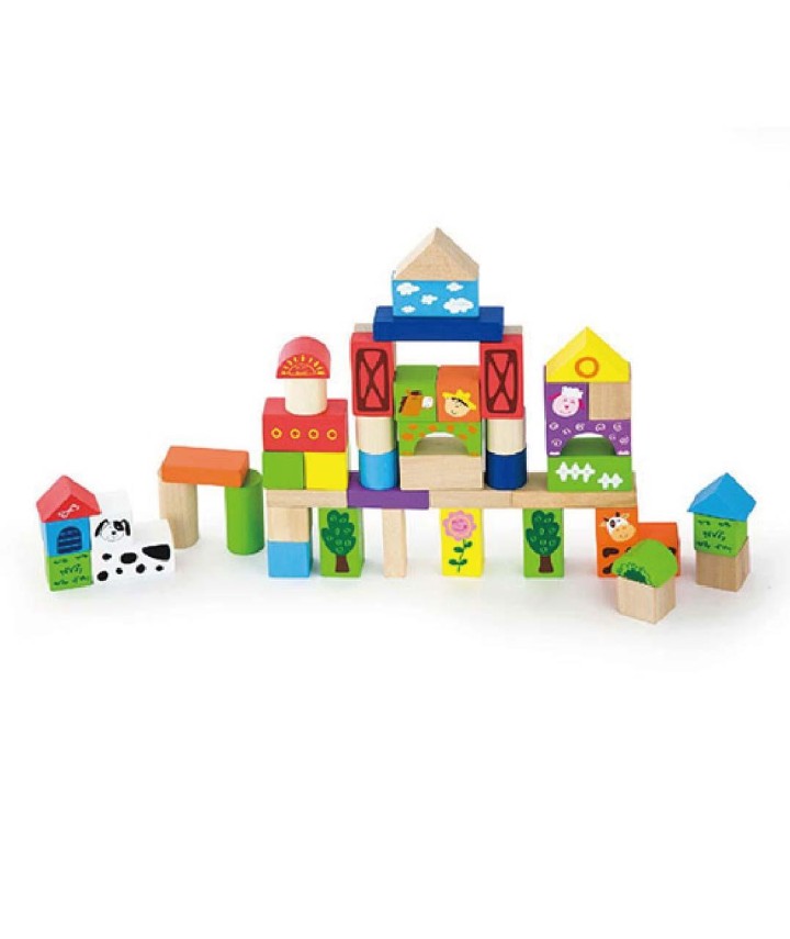 50 Piece Building Blocks - Farm 