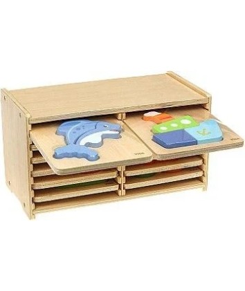 Block Puzzle - 12pcs Set with Storage Shelf