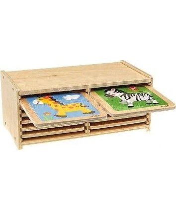 Block Puzzle - 12pcs Set with Storage Shelf