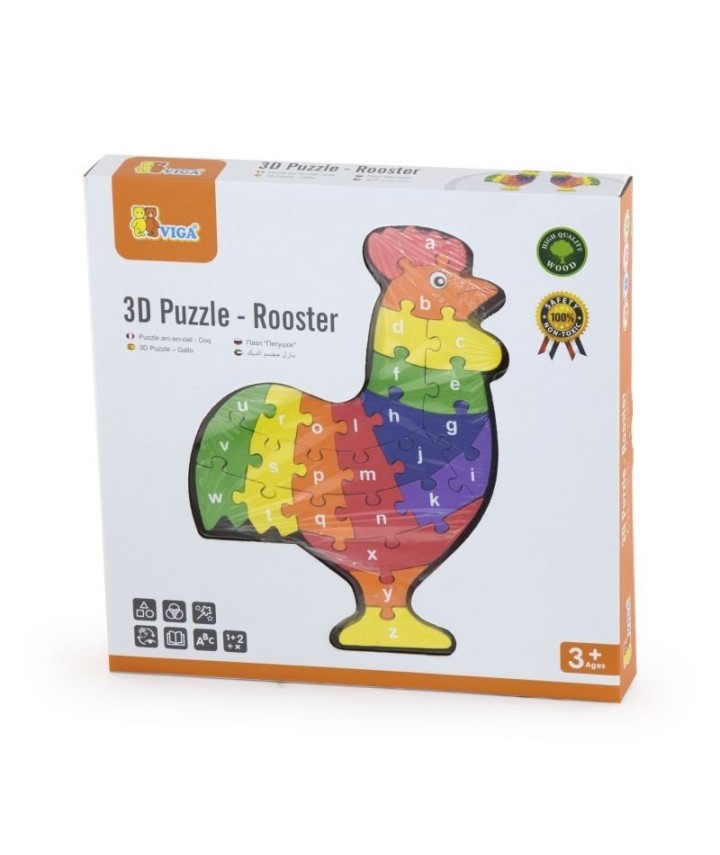 3D Rooster Puzzle