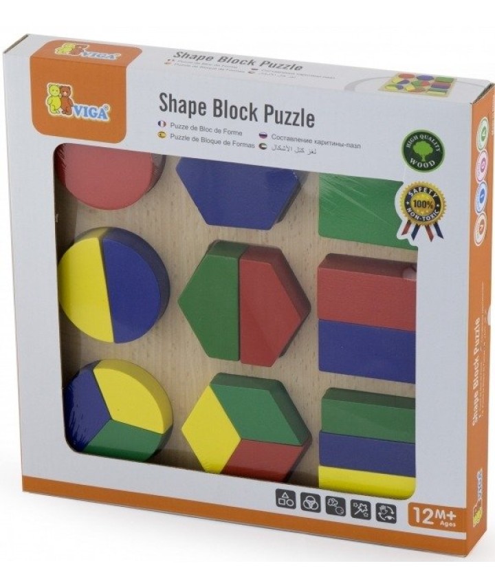 Shape Block Puzzle - Fractions