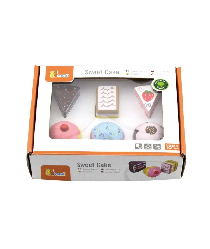 6 Piece Colourful Cake Set