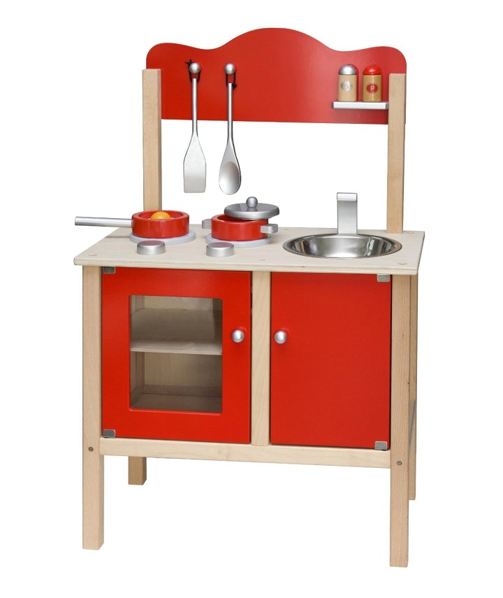 Red Noble Kitchen with Accessories 